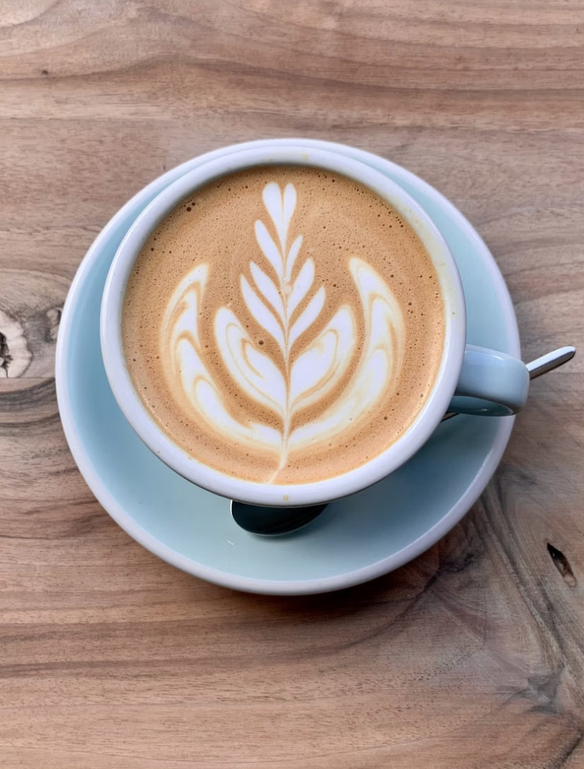Flat white on the counter